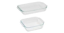 Load image into Gallery viewer, Pyrex Basics Clear Oblong Glass Baking Dishes, 2 Piece Value Plus Pack Set