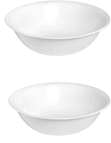 Corellle Livingware 1-Quart Serving Bowl, Winter Frost White 2PK