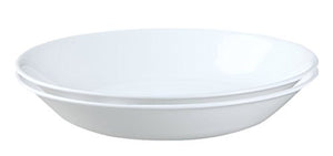 Corelle Livingware 20-Ounce Salad/Pasta Bowl, Winter Frost White (2, White)