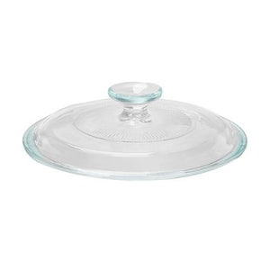 CORNINGWARE French White 1-1/2-qt Fluted Round Glass Cover