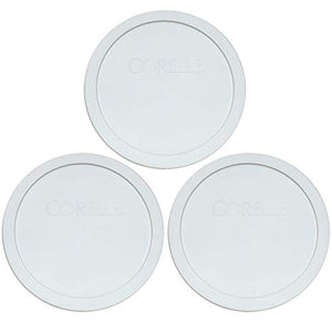 Corelle White 1.0 Quart - .95 Liters Plastic Cover 323-PC (3)