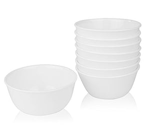 Corelle Livingware Winter Frost White 28 Ounce Soup / Cereal Bowl (Set of 8)