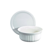 Load image into Gallery viewer, CorningWare French White Pop-Ins 16-Ounce Round Dish with Plastic Cover