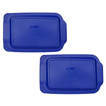 Load image into Gallery viewer, (2) Pyrex 233-PC 3 Quart Blue 9&quot; x 13&quot; Baking Dish Lids - Will NOT Fit Easy Grab Baking Dish