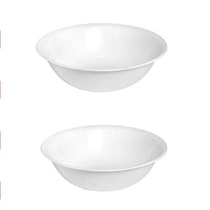 Corelle Livingware 2-Quart Serving Bowl, Winter Frost White 2PK