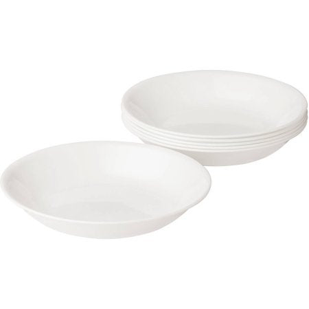 Corelle Livingware Pasta Bowls, Winter Frost White, Set of 6