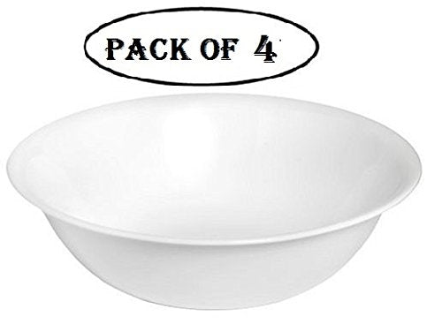 Corelle Livingware 1-quart Serving Bowl, Winter Frost White, Pack of 4