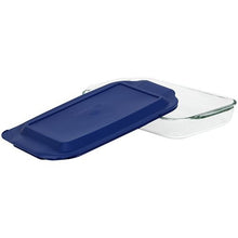 Load image into Gallery viewer, PYREX 3QT Glass Baking Dish with Blue Cover 9&quot; x 13&quot; (Pyrex)