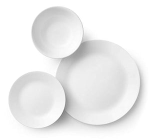 Corelle Livingware 18-Piece Dinnerware Set, Winter Frost White, Service for 6 (1088609)