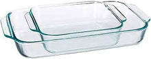 Load image into Gallery viewer, Pyrex Basics Clear Oblong Glass Baking Dishes, 2 Piece Value Plus Pack Set