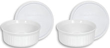 Load image into Gallery viewer, CorningWare French White 24-Ounce Round Dish with Plastic Cover