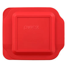 Load image into Gallery viewer, Pyrex Red Plastic Lid for 2 Quart 8-inch Square Baking Dish #222-PC