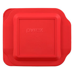 Pyrex Red Plastic Lid for 2 Quart 8-inch Square Baking Dish #222-PC