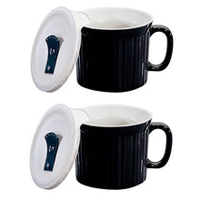 Load image into Gallery viewer, CorningWare Soup Mug with Lid Vented Microwave 20-oz - 2 Pack