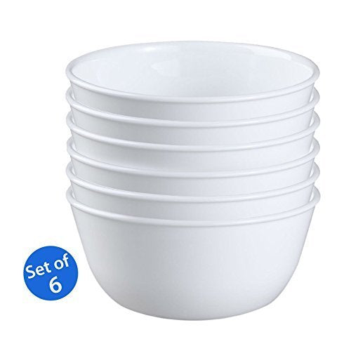 Corelle Livingware 1032595 28-Ounce Super Soup/Cereal Bowl, Winter Frost White - Set of 6