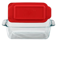 Load image into Gallery viewer, Pyrex Basics 1.5 Quart Loaf Dish with Red Plastic Lid