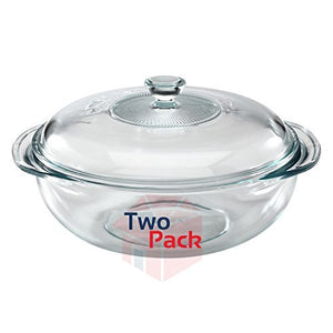 Pyrex 2-Quart Glass Bakeware Dish, (Set Of 2)