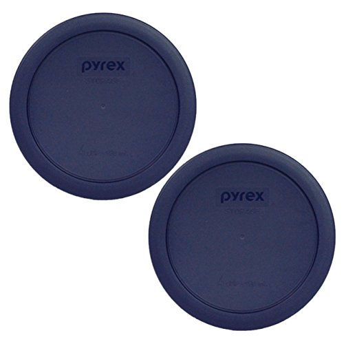 Pyrex 7201-PC 4 Cup Blue Round Plastic Food Storage Lid - 2 Pack