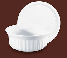 Load image into Gallery viewer, CorningWare French White Pop-Ins 16-Ounce Round Dish with Plastic Cover