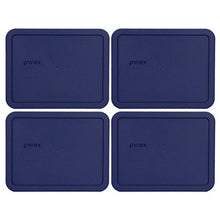 Load image into Gallery viewer, Pyrex 7211-PC 6 Cup Blue Rectangle Plastic Lid - 4 Pack