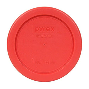 Pyrex 7202-PC Red Round Storage Lids - 6 Pack