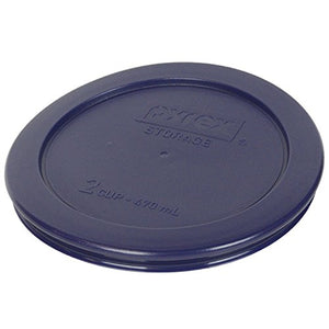 Pyrex 2 Cup Blue Round Storage Lid/Cover #7200-PC for Glass Mixing Bowls - 12 Pack