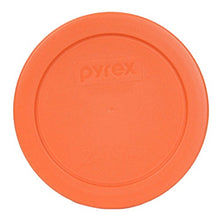 Load image into Gallery viewer, Pyrex 7200-PC 2 Cup (4) Red (4) Dark Blue (4) Orange Round Plastic Food Storage Lids - 12 Pack