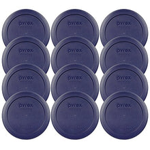 Load image into Gallery viewer, Pyrex 2 Cup Blue Round Storage Lid/Cover #7200-PC for Glass Mixing Bowls - 12 Pack