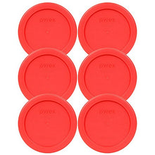 Load image into Gallery viewer, Pyrex 7202-PC Red Round Storage Lids - 6 Pack