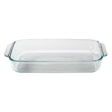 Load image into Gallery viewer, Pyrex Basics 3 Quart Glass Oblong Baking Dish with Red Plastic Lid -13.2 INCH x 8.9inch x 2 inch