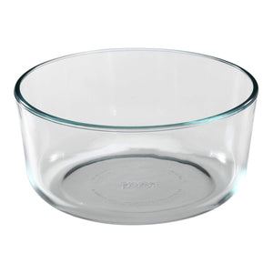 Pyrex Simply Store 7-Cup Round Glass Food Storage Dish, Turquoise Cover, 2 Pack