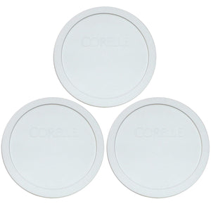 Corelle White 1.0 Quart - .95 Liters Plastic Cover 323-PC (3)