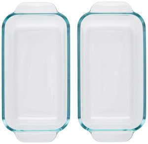 Pyrex 1.5-Quart Clear Basics Glass Loaf Pan (Set of 2)