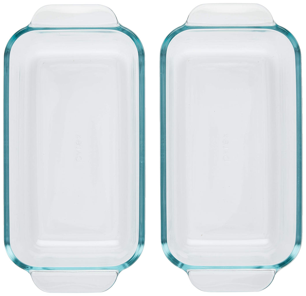 Pyrex 1.5-Quart Clear Basics Glass Loaf Pan (Set of 2)