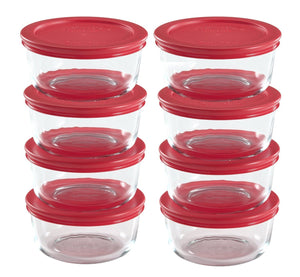 Pyrex 2-Cup Glass Food Storage Set with Lids