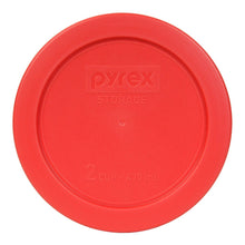 Load image into Gallery viewer, Pyrex 2 Cup Round Storage Cover #7200-pc for Glass Bowls (Pack of 4) - Red Color