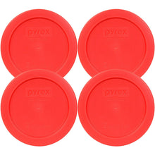 Load image into Gallery viewer, Pyrex 2 Cup Round Storage Cover #7200-pc for Glass Bowls (Pack of 4) - Red Color