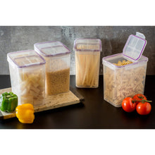 Load image into Gallery viewer, Food Storage Container Fliptop Airtight Plastic 23-Cup 4-Pack