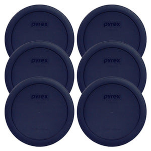 Pyrex Blue 4 Cup Round Plastic Cover - 6-Pack