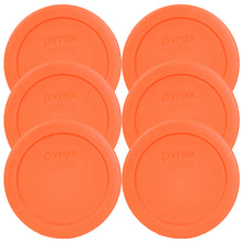 Load image into Gallery viewer, Pyrex 7200-PC Round 2 Cup Storage Lid for Glass Bowls (6, Orange)